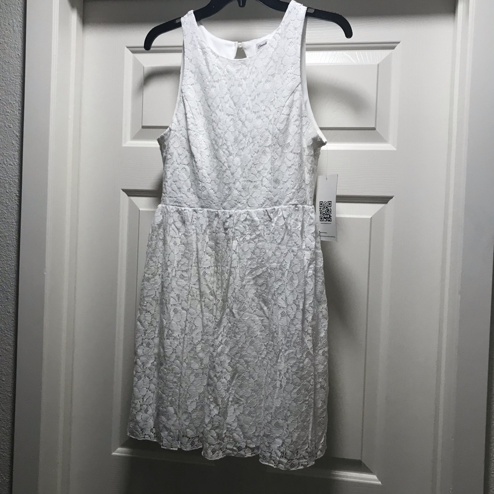Emerald Sundae Dress - White Floral Lace - Size 9